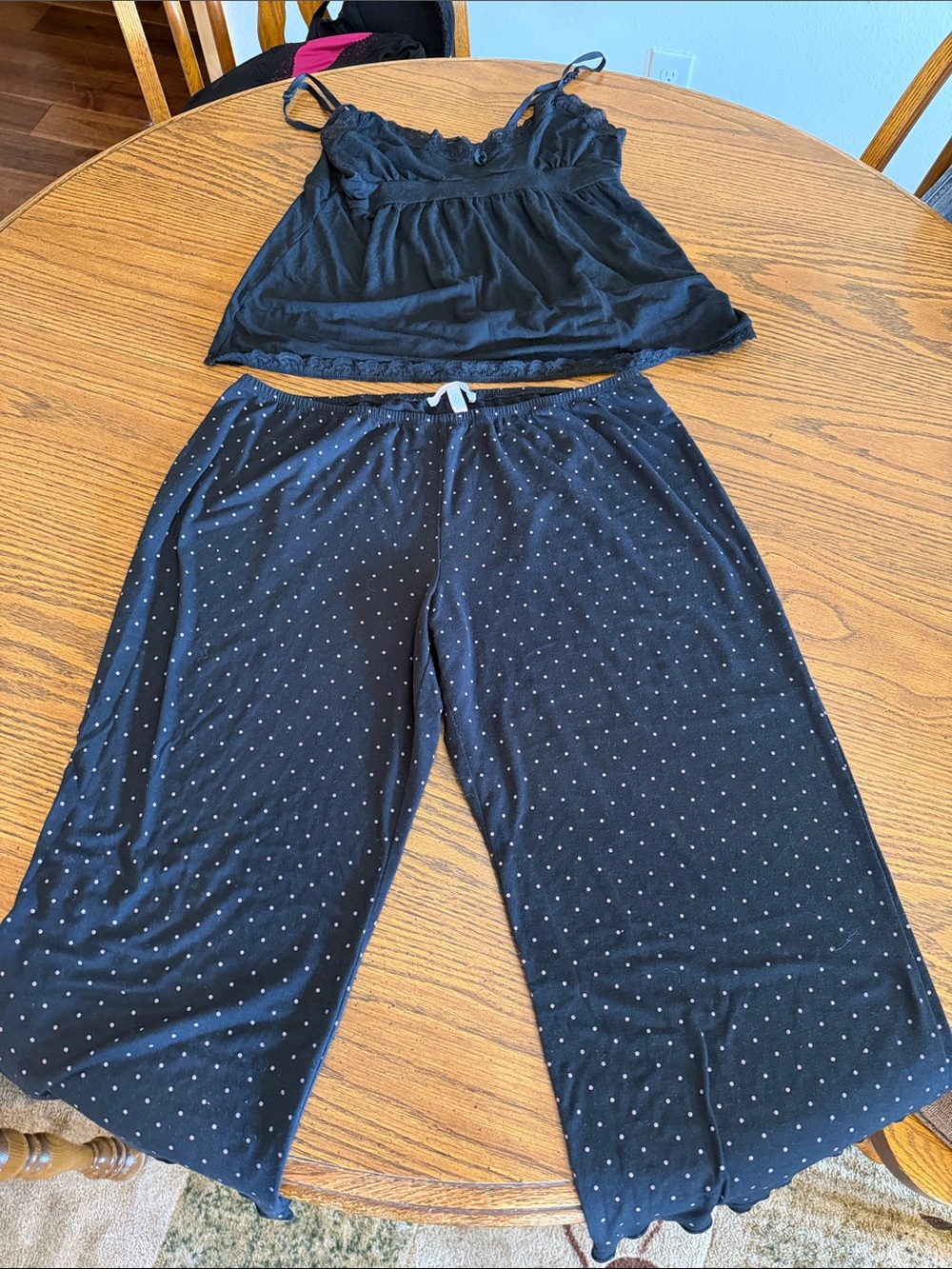 Nordstrom Black top Pants are lemon tart both size xl! Y2K!